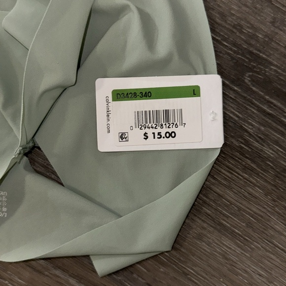 BNWT Calvin Klein No Show Green Thong - Size Large - Picture 5 of 6